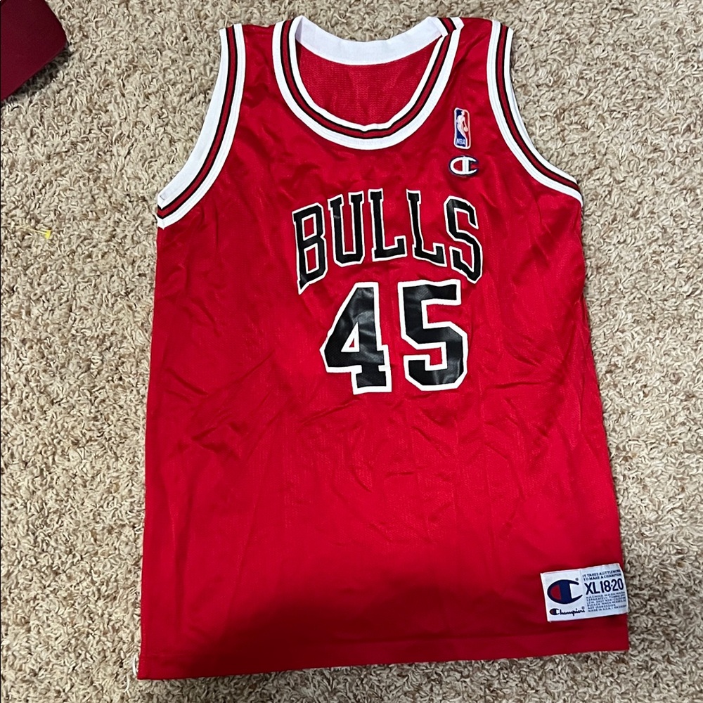 Champion Bulls Red Jersey with Number 45